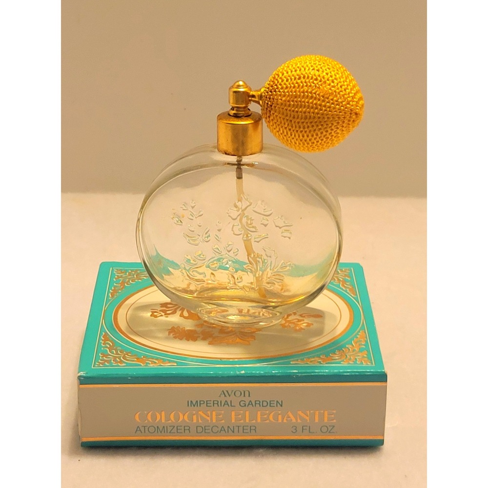 VTG Avon Empty Imperial Garden 1970s Collectible Glass Display Atomizer w/ Box